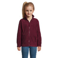 Burgundy - Back - SOLS Childrens-Kids North Zip-Up Fleece Jacket