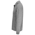 Grey Marl - Back - SOLS Unisex Adult Prime Pique Long-Sleeved Polo Shirt