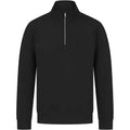 Black - Front - Henbury Unisex Adult Sustainable Quarter Zip Sweatshirt