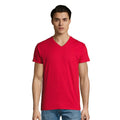 Red - Lifestyle - SOLS Mens Imperial V Neck T-Shirt