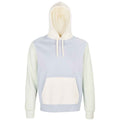 Creamy Blue - Front - SOLS Unisex Adult Collins Contrast Organic Hoodie