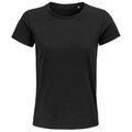 Deep Black - Front - SOLS Womens-Ladies Pioneer Organic T-Shirt