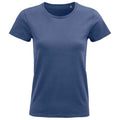 Denim - Front - SOLS Womens-Ladies Pioneer Organic T-Shirt