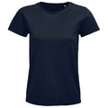 French Navy - Front - SOLS Womens-Ladies Pioneer Organic T-Shirt