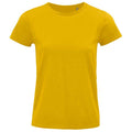 Gold - Front - SOLS Womens-Ladies Pioneer Organic T-Shirt