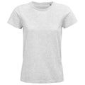 Ash - Front - SOLS Womens-Ladies Pioneer Organic T-Shirt