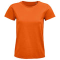 Orange - Front - SOLS Womens-Ladies Pioneer Organic T-Shirt