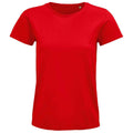 Red - Front - SOLS Womens-Ladies Pioneer Organic T-Shirt
