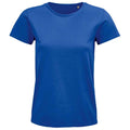 Royal Blue - Front - SOLS Womens-Ladies Pioneer Organic T-Shirt