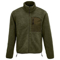 Army-Dark Army - Front - SOLS Unisex Adult Fury Sherpa Fleece Jacket
