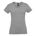 Grey Marl - Front - SOLS Womens-Ladies Imperial V Neck T-Shirt