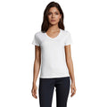 White - Front - SOLS Womens-Ladies Imperial V Neck T-Shirt