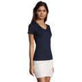 French Navy - Side - SOLS Womens-Ladies Imperial V Neck T-Shirt