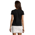 Deep Black - Back - SOLS Womens-Ladies Imperial V Neck T-Shirt