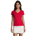 Red - Front - SOLS Womens-Ladies Imperial V Neck T-Shirt