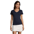 French Navy - Front - SOLS Womens-Ladies Imperial V Neck T-Shirt