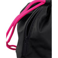 Black-Fuchsia - Side - Bagbase Icon Drawstring Bag