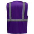 Purple - Back - Yoko Unisex Adult Executive Hi-Vis Waistcoat