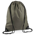 Olive - Front - Bagbase Premium Drawstring Bag