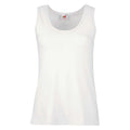 White - Front - Fruit of the Loom Womens-Ladies Value Lady Fit Vest Top