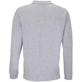 Grey Marl - Back - SOLS Unisex Adult Planet Marl Pique Long-Sleeved Polo Shirt