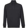 Black - Front - SOLS Unisex Adult Conrad Quarter Zip Sweatshirt