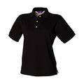 Black - Front - Henbury Womens-Ladies Classic Cotton Pique Polo Shirt
