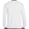 White - Back - Gildan Mens Ultra Cotton Long-Sleeved T-Shirt