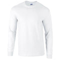 White - Front - Gildan Mens Ultra Cotton Long-Sleeved T-Shirt