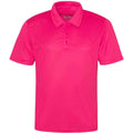 Hot Pink - Front - AWDis Cool Mens Moisture Wicking Polo Shirt