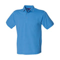 Mid Blue - Front - Henbury Mens Polycotton Heavy Polo Shirt