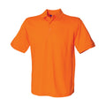 Orange - Front - Henbury Mens Polycotton Heavy Polo Shirt