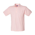 Pink - Front - Henbury Mens Polycotton Heavy Polo Shirt