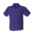 Purple - Front - Henbury Mens Polycotton Heavy Polo Shirt