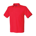 Red - Front - Henbury Mens Polycotton Heavy Polo Shirt