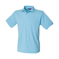 Sky Blue - Front - Henbury Mens Polycotton Heavy Polo Shirt