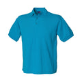 Turquoise - Front - Henbury Mens Polycotton Heavy Polo Shirt