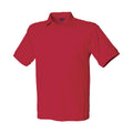 Vintage Red - Front - Henbury Mens Polycotton Heavy Polo Shirt