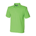 Bright Lime - Front - Henbury Mens Polycotton Heavy Polo Shirt