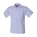 Lavender - Front - Henbury Mens Polycotton Heavy Polo Shirt