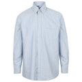 Blue - Front - Henbury Mens Classic Oxford Long-Sleeved Formal Shirt