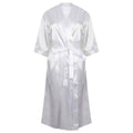White - Front - Towel City Womens-Ladies Satin Robe