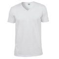 White - Front - Gildan Unisex Adult Softstyle V Neck T-Shirt