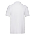 White - Back - Fruit of the Loom Unisex Adult Premium Cotton Pique Polo Shirt