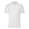 White - Front - Fruit of the Loom Unisex Adult Premium Cotton Pique Polo Shirt