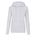 Heather Grey - Front - Fruit of the Loom Womens-Ladies Classic Hooded Lady Fit Sweatshirt