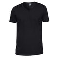 Black - Front - Gildan Unisex Adult Softstyle V Neck T-Shirt