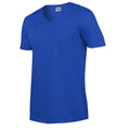 Royal Blue - Side - Gildan Unisex Adult Softstyle V Neck T-Shirt