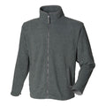Charcoal - Front - Henbury Mens Plain Fleece Jacket