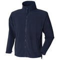 Navy - Front - Henbury Mens Plain Fleece Jacket